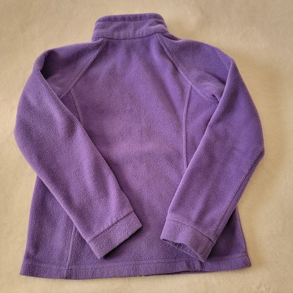 Girls Purple Columbia Fleece Jacket Medium - Picture 1 of 6